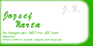 jozsef marta business card